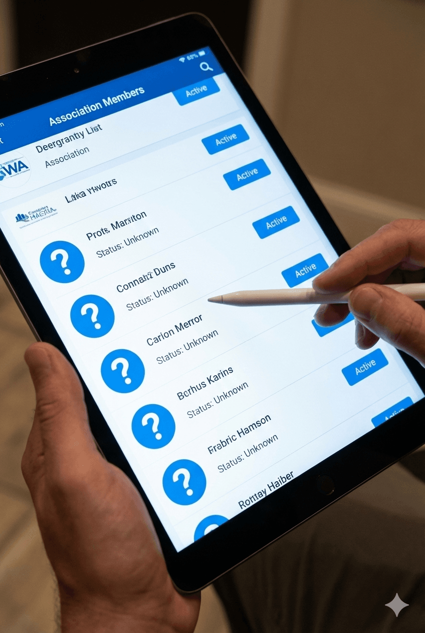 Haysstack mobile member status screen
